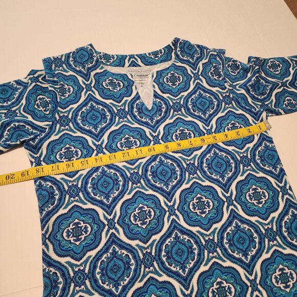 Coolibar sz S women Oceanside blue tunic dress with UPF 50 3/4 sleeve - Picture 9 of 10